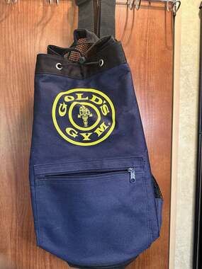 Gold's Gym Drawstring Backpack with Lower Zippered Compartment